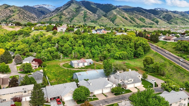 28 N River Pointe Dr, Logan, UT 84321 - aerial view of residential area with a mountain backdrop