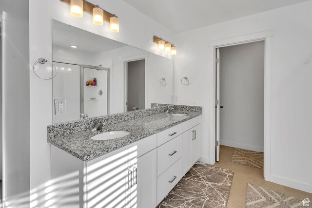 1025 S 850 W, American Fork, UT 84003 - bathroom featuring a shower with door and vanity
