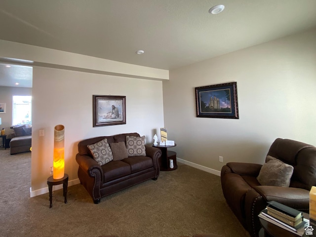view of carpeted living room