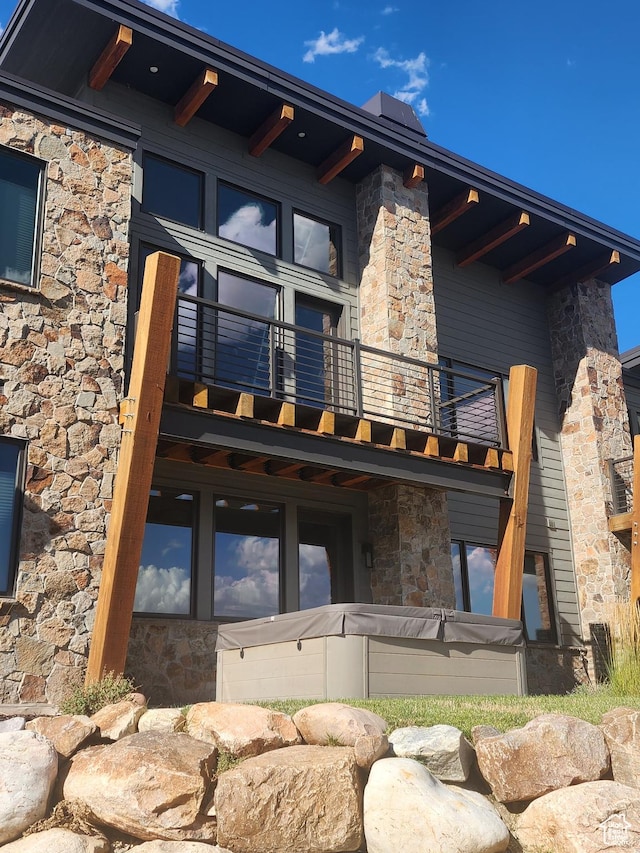 5211 Moose Hollow Dr Unit 302, Eden, UT 84310 - back of property featuring a balcony