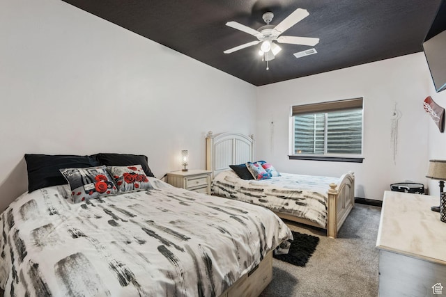 2923 S Country Club Way Unit 46, Garden City, UT 84028 - carpeted bedroom featuring a ceiling fan