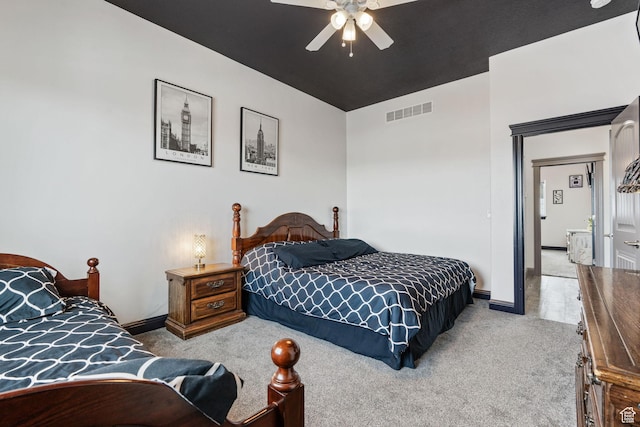 2923 S Country Club Way Unit 46, Garden City, UT 84028 - bedroom with carpet flooring, baseboards, and a ceiling fan