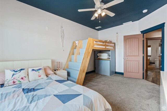 2923 S Country Club Way Unit 46, Garden City, UT 84028 - carpeted bedroom with a ceiling fan