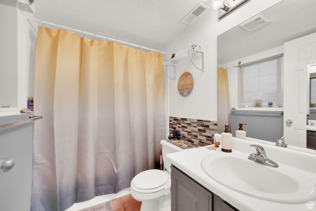 556 W 1050 N, Pleasant Grove, UT 84062 - bathroom with toilet, vanity, tile patterned floors, and visible vents