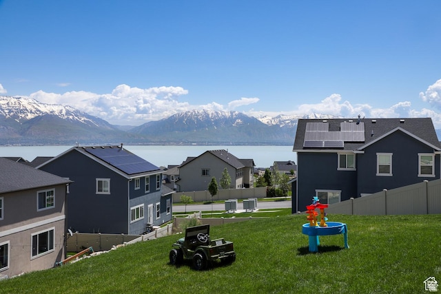 3234 S Iron Hill Cir S, Saratoga Springs, UT 84045 - view of yard featuring a water and mountain view