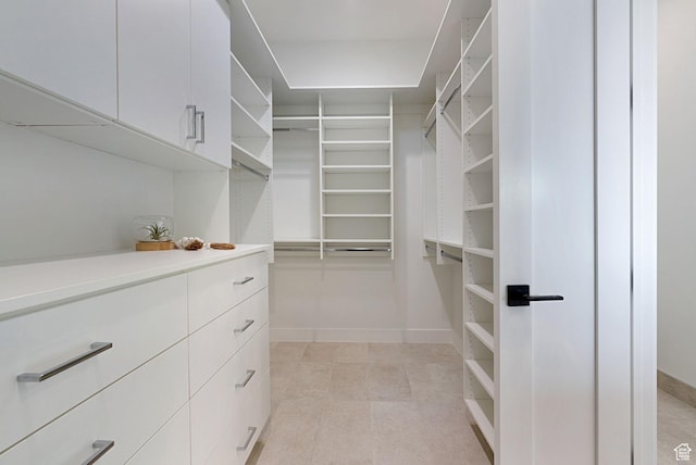 view of walk in closet