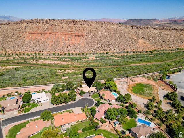 2712 S Rio Vista Dr, St George, UT 84790 - birds eye view of property with a mountain view