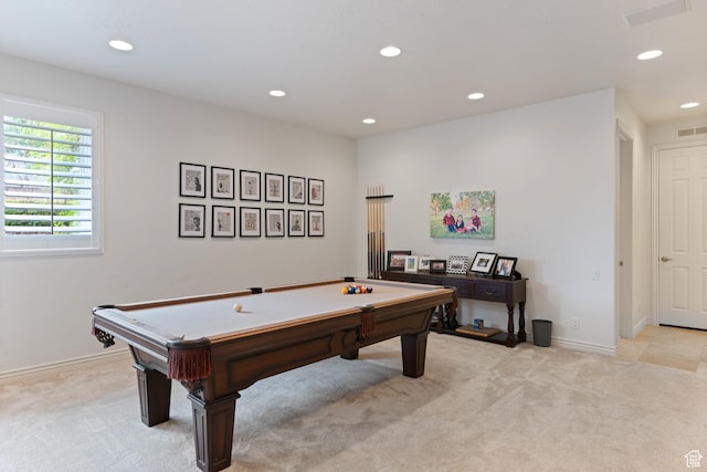 2712 S Rio Vista Dr, St George, UT 84790 - game room featuring light colored carpet and billiards