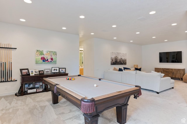 2712 S Rio Vista Dr, St George, UT 84790 - rec room with light colored carpet and pool table
