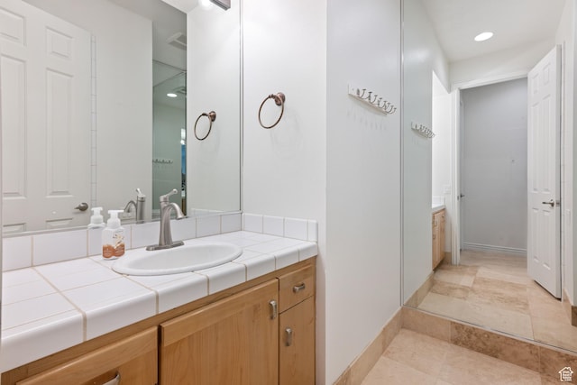 2712 S Rio Vista Dr, St George, UT 84790 - bathroom with tile patterned flooring and vanity