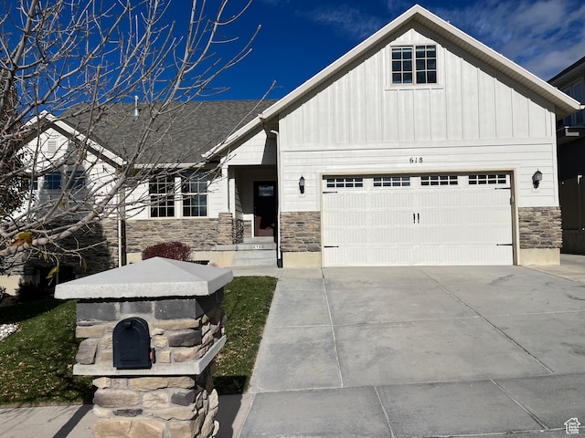 view of front of home featuring a garage