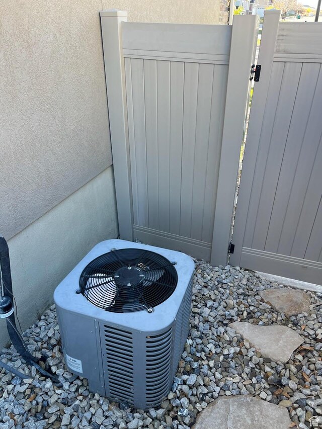 exterior details with central air condition unit