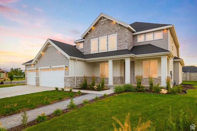 525 N 1550 W Unit Ge01, Mapleton, UT 84664 - craftsman-style home featuring stone siding and a front lawn