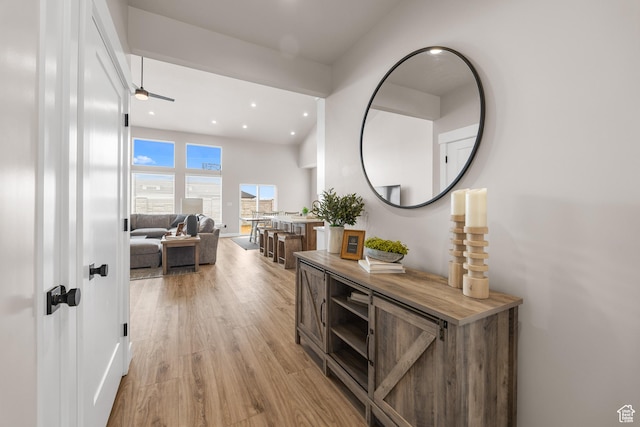 525 N 1550 W Unit Ge01, Mapleton, UT 84664 - hallway with light wood finished floors and recessed lighting