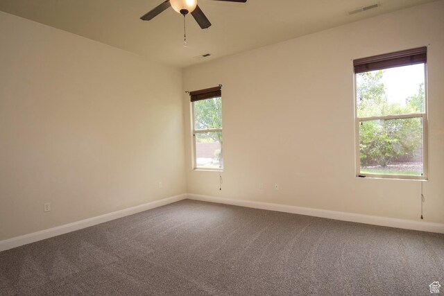 2596 S Little Valley Rd, St George, UT 84790 - carpeted empty room with ceiling fan