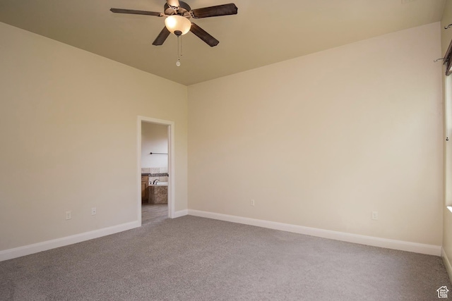 2596 S Little Valley Rd, St George, UT 84790 - spare room with ceiling fan and carpet floors
