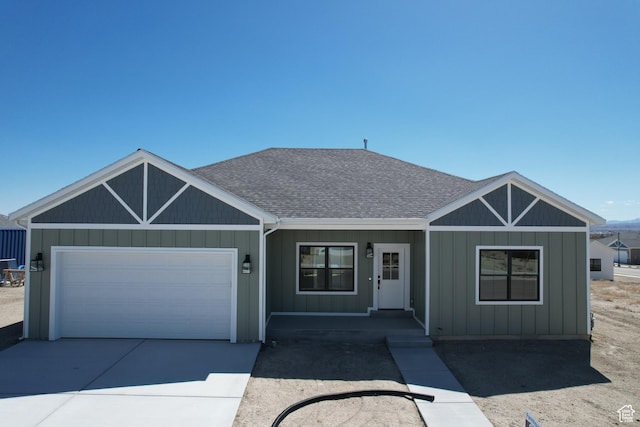 view of front facade with a garage