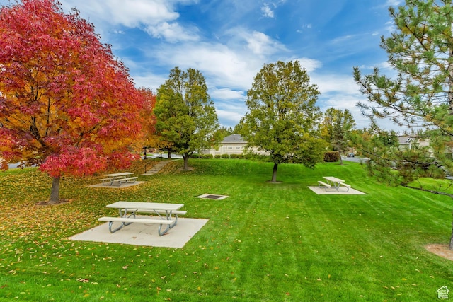 10976 Quartz Dr, South Jordan, UT 84095 - exterior space with a yard and a patio area