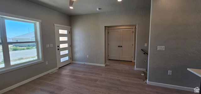 1843 E 840 N Unit 86, Price, UT 84501 - entrance foyer featuring light wood-type flooring, plenty of natural light, and ceiling fan