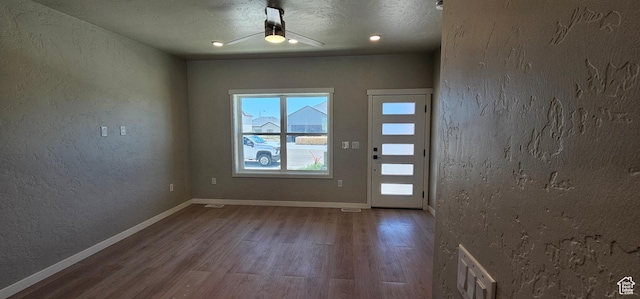 1843 E 840 N Unit 86, Price, UT 84501 - entryway with ceiling fan and hardwood / wood-style flooring