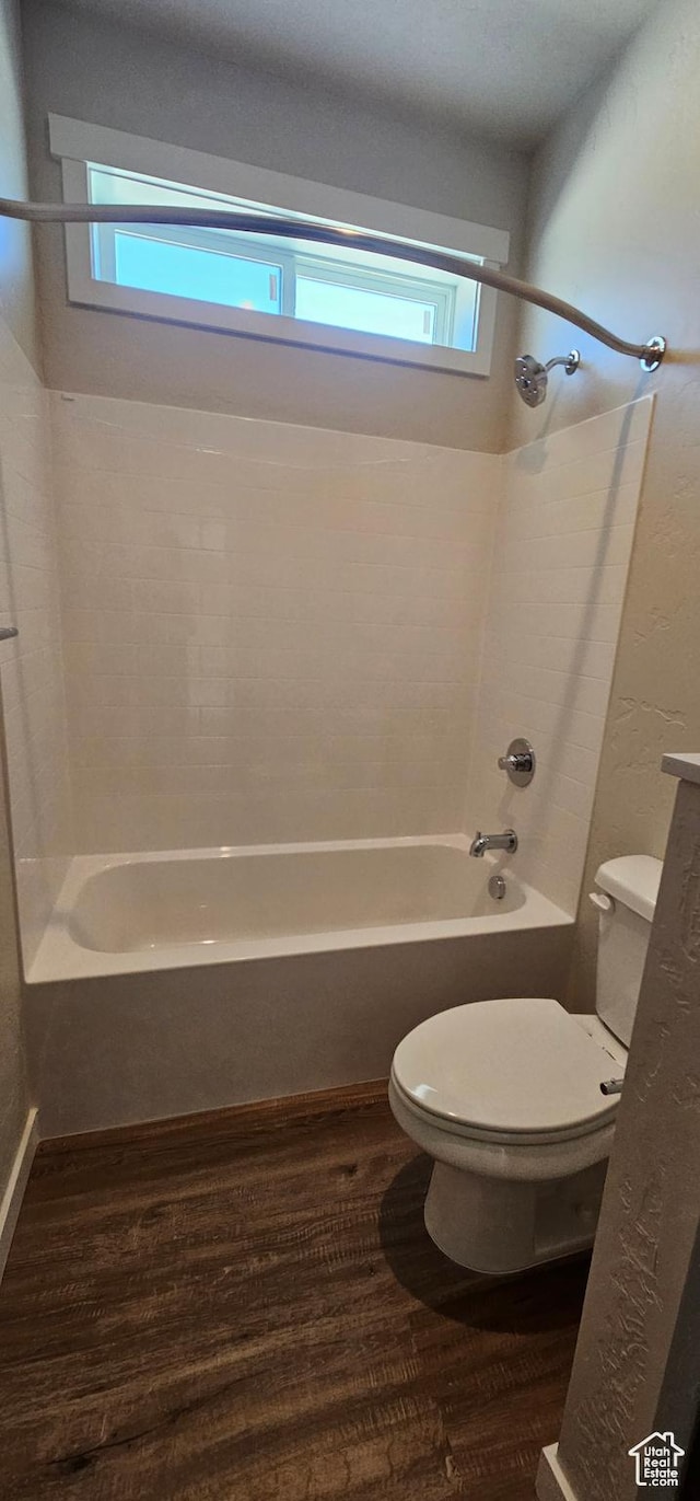 1829 E 840 N Unit 87, Price, UT 84501 - bathroom with shower / bathing tub combination, toilet, and hardwood / wood-style floors