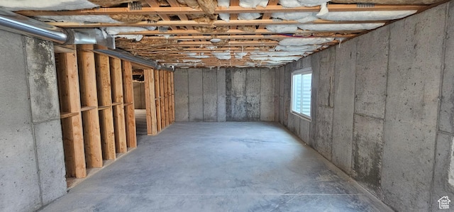 view of basement