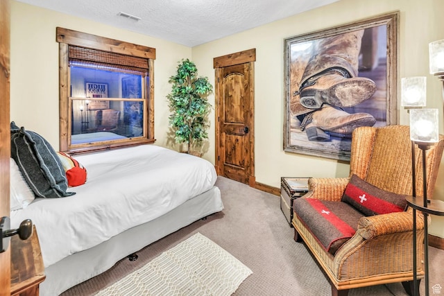 9049 N Timphaven Rd, Sundance, UT 84604 - bedroom with carpet floors and a textured ceiling