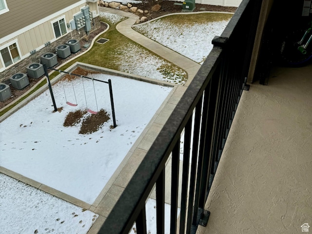 balcony with central AC