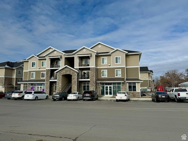 view of front of property featuring stone siding