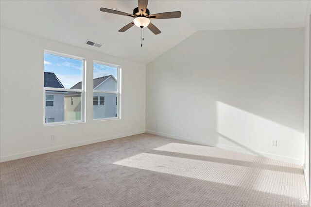 1414 N 1875 W # 131, Layton, UT 84041 - carpeted spare room featuring a ceiling fan, lofted ceiling, and baseboards