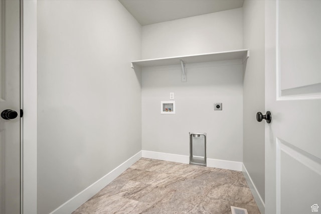 562 S 1140 E Unit 1206, Smithfield, UT 84335 - laundry area with visible vents, baseboards, laundry area, electric dryer hookup, and hookup for a washing machine