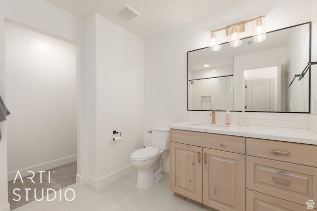 3235 S Retreat Dr, Hurricane, UT 84737 - bathroom with vanity, toilet, and walk in shower