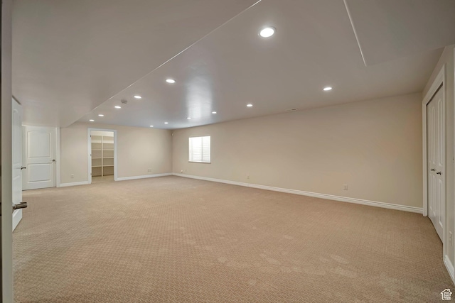 893 N 400 E, Springville, UT 84663 - basement with light colored carpet and recessed lighting