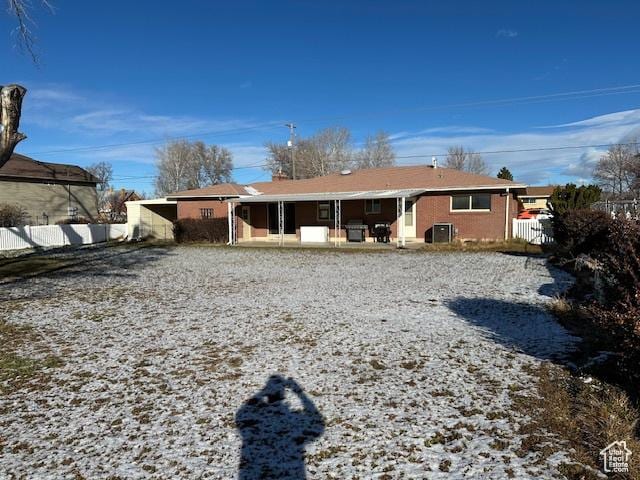 2429 W 300 N, West Point, UT 84015 - view of snow covered back of property