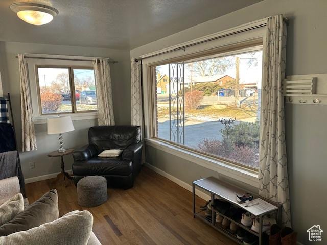 2429 W 300 N, West Point, UT 84015 - living area with plenty of natural light and hardwood / wood-style floors