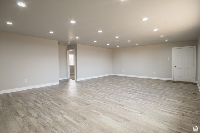 empty room featuring light hardwood / wood-style flooring