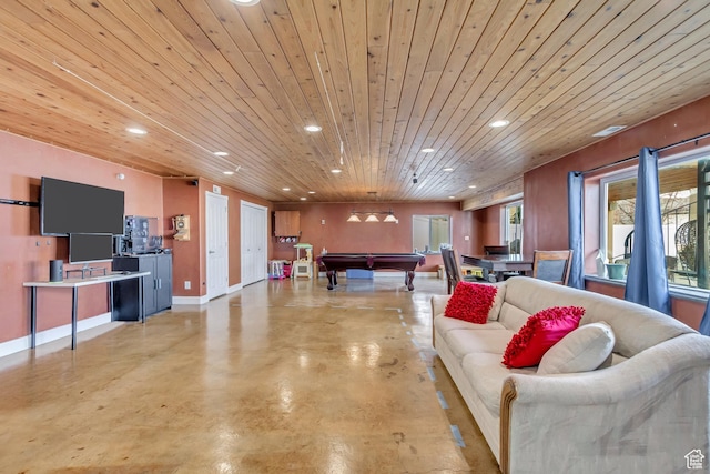 563 W Kalia Cv, Murray, UT 84123 - living room featuring wooden ceiling and pool table