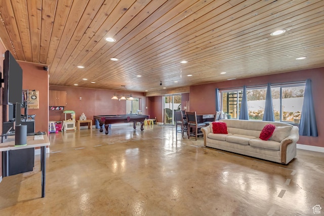 563 W Kalia Cv, Murray, UT 84123 - recreation room featuring wood ceiling and pool table