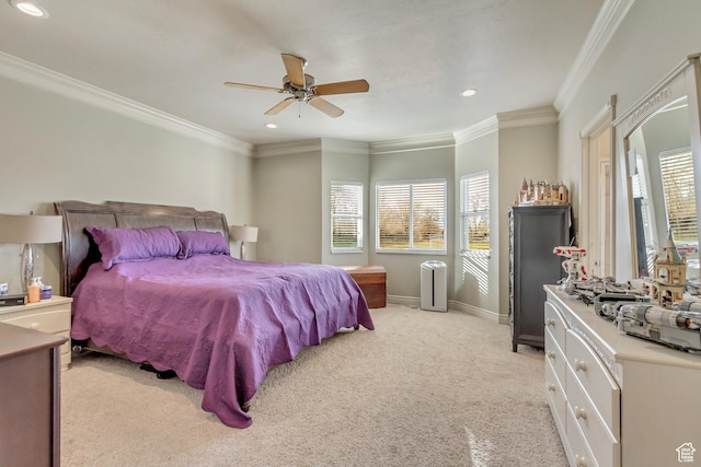 563 W Kalia Cv, Murray, UT 84123 - carpeted bedroom with ceiling fan and ornamental molding