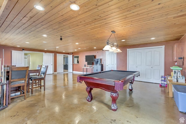 563 W Kalia Cv, Murray, UT 84123 - game room featuring wood ceiling and pool table