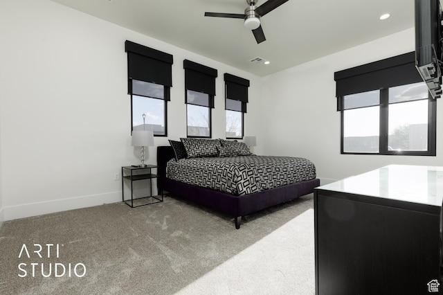 5090 W 3175 S, Hurricane, UT 84737 - bedroom with ceiling fan and light colored carpet