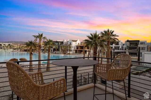 5359 S Pura Cir Unit 142, St George, UT 84790 - view of balcony at dusk