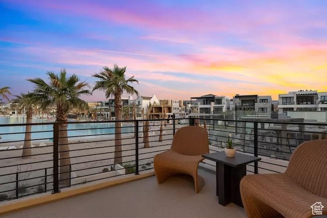 5359 S Pura Cir Unit 142, St George, UT 84790 - view of balcony at dusk