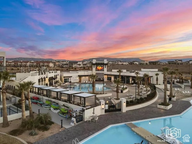 5359 S Pura Cir Unit 142, St George, UT 84790 - view of pool at dusk