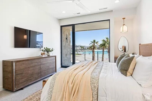 5359 S Pura Cir Unit 142, St George, UT 84790 - carpeted bedroom with ceiling fan