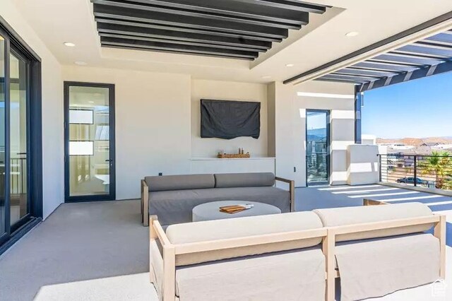 5359 S Pura Cir Unit 142, St George, UT 84790 - view of patio / terrace with an outdoor hangout area and a balcony