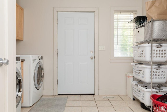 287 S 375 W, Providence, UT 84332 - washroom with cabinets, light tile patterned floors, and washing machine and clothes dryer