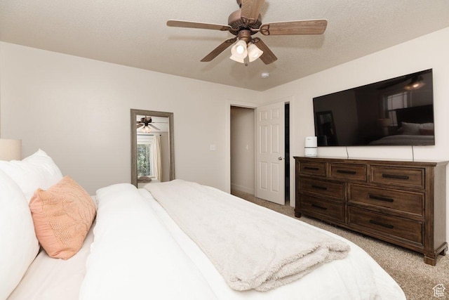 287 S 375 W, Providence, UT 84332 - carpeted bedroom featuring ceiling fan and a textured ceiling