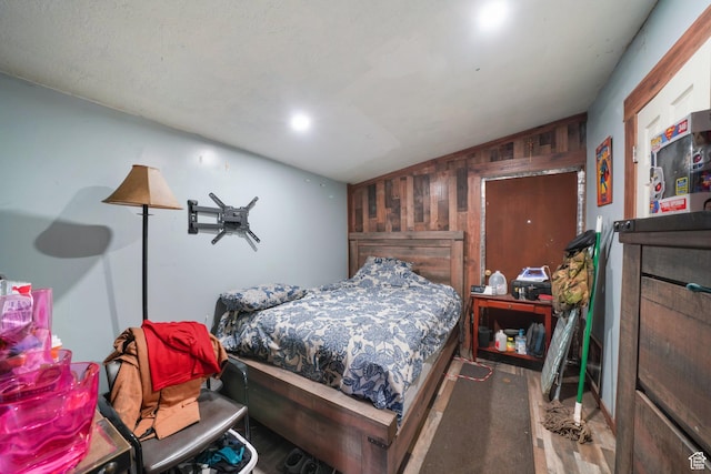 513 W Lake St, Ogden, UT 84401 - bedroom with wood walls