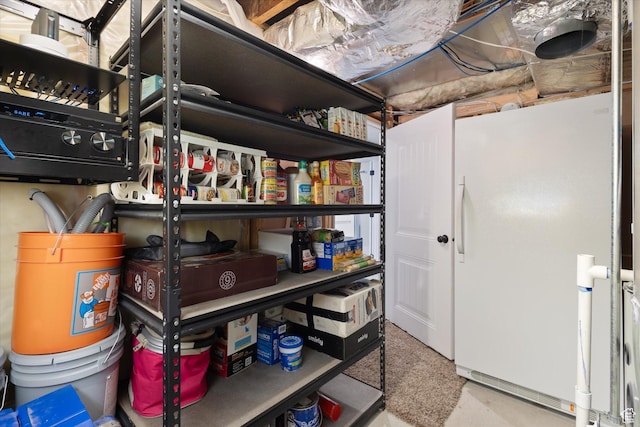 view of storage area